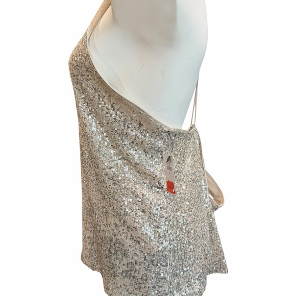 Banana Republic Silver Sequin Halter Top - Picture 4 of 9